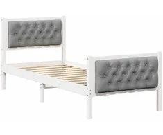Lova Lovos rėmas Šviesiai pilka 75 x 190 cm Kietos pušies mediena