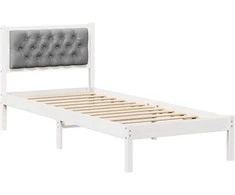 Lova Lovos rėmas Šviesiai pilka 90 x 200 cm Kietos pušies mediena
