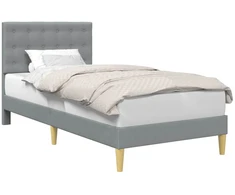Lova Lovos rėmas su galvūgalio Šviesiai pilka 90 x 190 cm Audinys