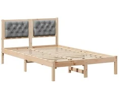 Lova Lovos rėmas Šviesiai pilka 135 x 190 cm Kietos pušies mediena