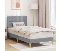 Lova Lovos rėmas su galvūgalio Šviesiai pilka 100 x 200 cm Audinys