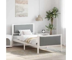 Lova Lovos rėmas su galvūgalio Šviesiai pilka 90 x 190 cm audinys