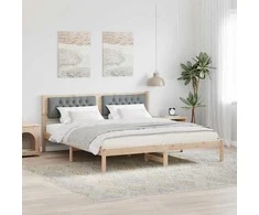 Lovos rėmas Šviesiai pilka 160 x 200 cm Kietos pušies mediena