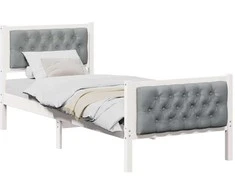 Lova Lovos rėmas Šviesiai pilka 75 x 190 cm Kietos pušies mediena