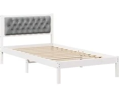 Lova Lovos rėmas Šviesiai pilka 100 x 200 cm Kietos pušies mediena