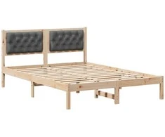 Lovos rėmas Tamsiai pilka 140 x 190 cm Kietos pušies mediena
