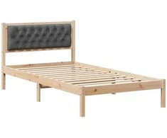 Lova Lovos rėmas Tamsiai pilka 100 x 200 cm Kietos pušies mediena