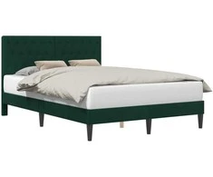 Lova Lovos rėmas su galvūgalio Tamsiai žalia 140 x 190 cm Aksomas