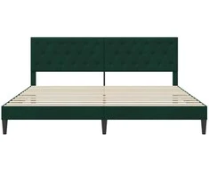 Lova Lovos rėmas su galvūgalio Tamsiai žalia 200 x 200 cm Aksomas