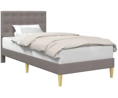 Lova Lovos rėmas su galvūgalio Taupe 100 x 200 cm Audinys