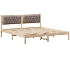 Lovos rėmas Taupe 160 x 200 cm Kietos pušies mediena