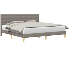 Lova Lovos rėmas su galvūgalio Taupe 200 x 200 cm Audinys