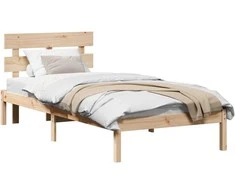 Lova Lovos rėmas Ruda 100 x 200 cm Pušies medienos masyvas