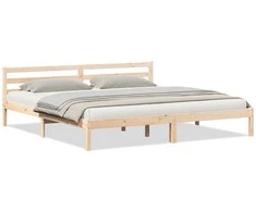 Lova Lovos rėmas Ruda 215,5 x 185,5 x 69,5 cm Kietas pušies medis