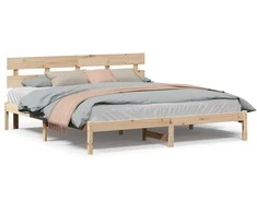 Lovos rėmas Ruda 200 x 200 cm Pušies medienos masyvas