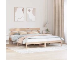 Lovos rėmas Ruda 200 x 200 cm Pušies medienos masyvas