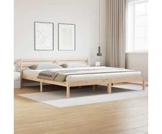 Lova Lovos rėmas Ruda 225,5 x 205,5 x 69,5 cm Kietas pušies medis