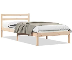 Lova Lovos rėmas Ruda 215,5 x 95,5 x 69,5 cm Kietas pušies medis