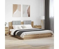 Lova Lovos Rėmas su Galvūgaliu Amatininkų ąžuolas 180 x 200 cm
