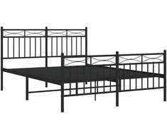 Lova Lovos rėmas su galvūgaliu/kojūgaliu, juodas, 135x190cm, metalas