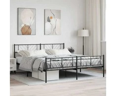 Lova Lovos rėmas su galvūgaliu/kojūgaliu, juodas, 183x213cm, metalas