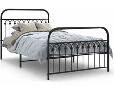 Lova Lovos rėmas su galvūgaliu/kojūgaliu, juodas, 107x203cm, metalas