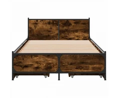Lova Lovos Rėmas su Galvūgaliu su stalčių Dūminio ąžuolo 80 x 200 cm