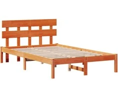 Lova Lovos rėmas Ruda 140 x 190 cm Pušies medienos masyvas