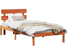 Lova Lovos rėmas Ruda 75 x 190 cm Pušies medienos masyvas