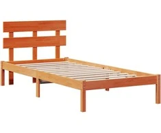 Lova Lovos rėmas Ruda 100 x 200 cm Pušies medienos masyvas