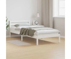 Lova Lovos rėmas Balta 225,5 x 85,5 x 69,5 cm Kietas pušies medis