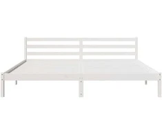 Lova Lovos rėmas Balta 225,5 x 205,5 x 69,5 cm Kietas pušies medis
