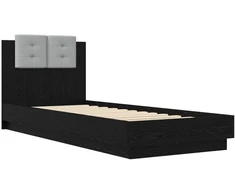 Lova Lovos rėmas su LED Juodojo ąžuolo 80 x 200 cm Apdirbta mediena