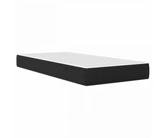 Lova Lovos rėmas su LED juostelėmis Juoda 90 x 190 cm Dirbtinė oda