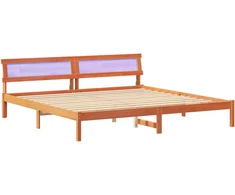Lova Lovos rėmas Vaško ruda 200 x 200 cm Kietos pušies mediena