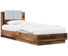 Lova Lovos rėmas su LED Sendintos medienos 80 x 200 cm