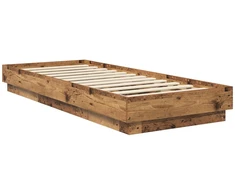 Lova Lovos rėmas su LED Sendintos medienos 80 x 200 cm