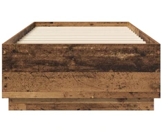 Lova Lovos rėmas su LED Sendintos medienos 80 x 200 cm
