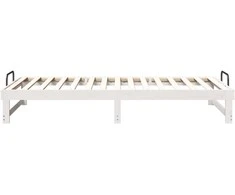 Lova Lovos rėmas Balta 100 x 200 cm Kietos pušies mediena