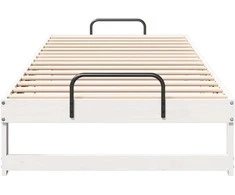 Lova Lovos rėmas Balta 80 x 220 cm Kietos pušies mediena