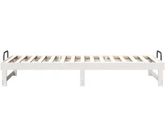 Lova Lovos rėmas Balta 80 x 200 cm Kietos pušies mediena