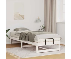 Lova Lovos rėmas Balta 80 x 210 cm Kietos pušies mediena