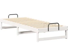 Lova Lovos rėmas Balta 80 x 210 cm Kietos pušies mediena
