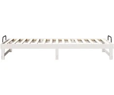 Lova Lovos rėmas Balta 90 x 220 cm Kietos pušies mediena