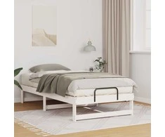 Lova Lovos rėmas Balta 90 x 190 cm Kietos pušies mediena