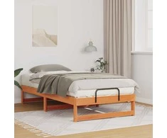Lova Lovos rėmas Ruda 90 x 200 cm Kietos pušies mediena