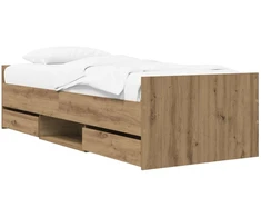 Lova Lovos rėmas su saugojimu Artisano ąžuolo 80 x 200 cm