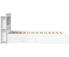 Lova Lovos rėmas su saugojimu Balta 80 x 200 cm Apdirbta mediena