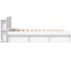 Lova Lovos rėmas su saugojimu Balta 80 x 200 cm Apdirbta mediena
