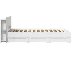 Lova Lovos rėmas su saugojimu Balta 80 x 200 cm Apdirbta mediena